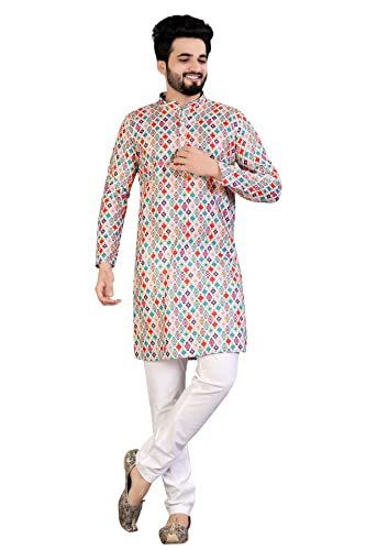 You are currently viewing ANREX Men’s Printed Kurta Pyjama Set Cotton