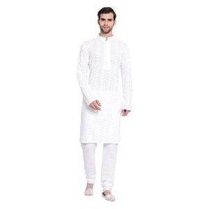 Read more about the article VASTRAMAY Men’s Cotton Chikan Kurta and Pyjama Set