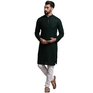 Read more about the article SOJANYA (Since 1958, Men’s Pure Cotton Sequence Kurta & Pyjama Set