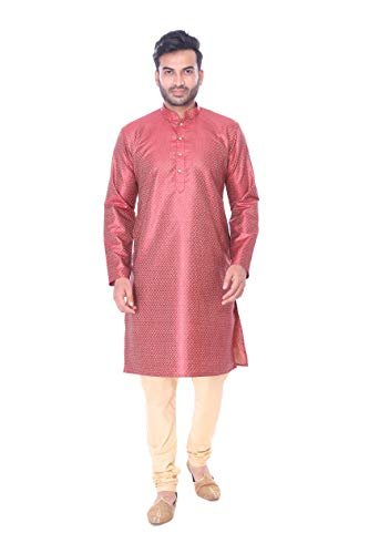 You are currently viewing ASFashionKurta Pehanaava Men’s Ready to Wear Cotton Traditional Straight Kurta and Pyjama Set – Maroon