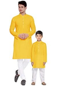 Read more about the article OS Men’s & Boy’s Cotton Silk Regular Kurta Pyjama Set