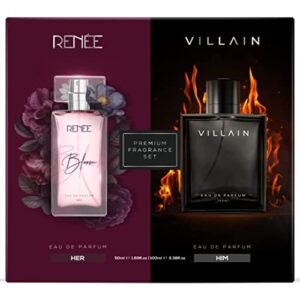 Read more about the article RENEE x VILLAIN Him & Her Premium Eau De Parfum Gift Set 50 ml + 100 ml| Long Lasting Luxurious Perfume Combo for Men & Women| Scent for All Occasions