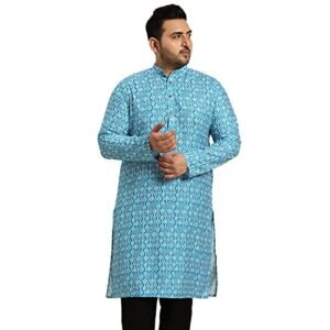 Read more about the article SOJANYA Plus (Since 1958), Men’s Cotton Mehendi and White Printed Only Long Kurta