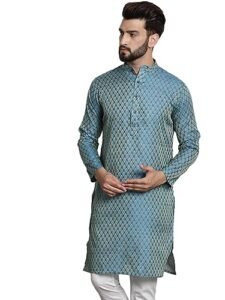 Read more about the article SOJANYA (Since 1958, Men’s Silk Blend Self Design only Long Kurta