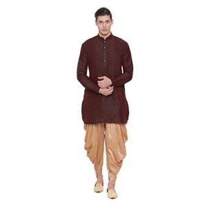 Read more about the article VASTRAMAY Men’s Black Silk Blend Dhoti Kurta Set