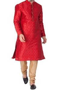 Read more about the article VASTRAMAY Men’s Cotton Silk Blend Kurta and Pyjama Set